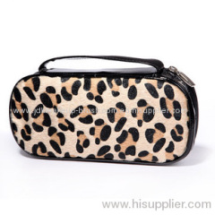 Fashion design!Leopard print cosmetic bag with handle