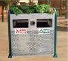 Outdoor iron double dustbin