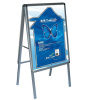 Aluminum poster stand,double sided floor standing poster frame