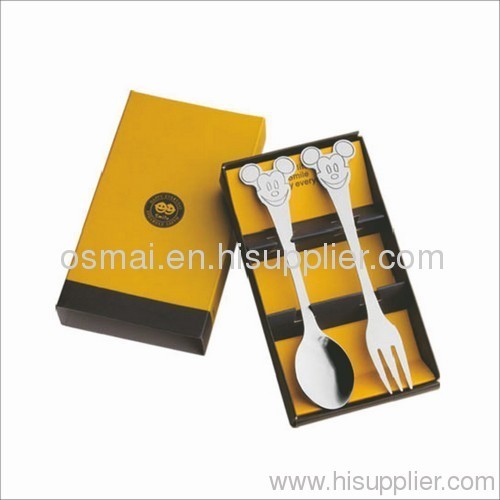 Set of 2 stainless steel cutlery (gift box)