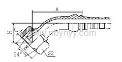 20543-W/20543-T 45° METRIC FEMALE 24° CONE O-RING H.T. HYDRAULIC TUBE FITTING HOSE FITTING PIPE FITTING