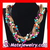 Fashion Colorful Seed Beads Braided Snake Chain Chunky Necklace Cheap