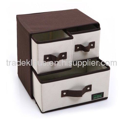 High-quality 3-drawers oxford decorative storage box