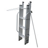 3 Section Aluminum Loft Ladder Sliding Loft Attic Extended Ladder Extending Folding Ladder