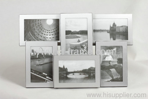 5 opening aluminum collage photo frame as gift