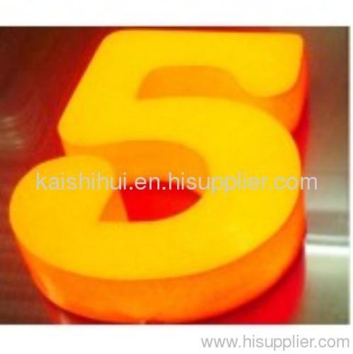 Acrylic channel letter with whole LED lighting