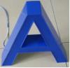 Acrylic luminous letter with blue image in daytime and white face at night