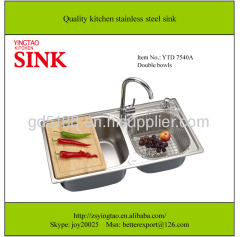 Double bowls kitchen stainless steel sinks