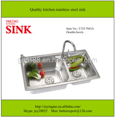 Big hits double bowls free standing kitchen sinks