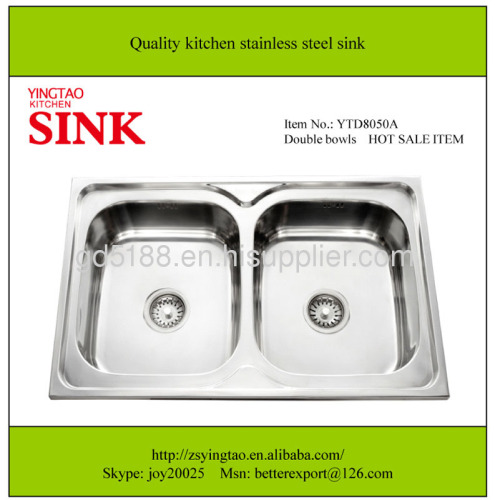 double bowls kitchen stainless steel sinks