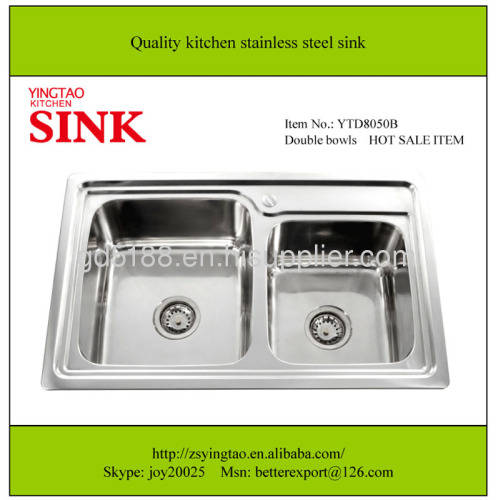 double bowls kitchen stainless steel sinks