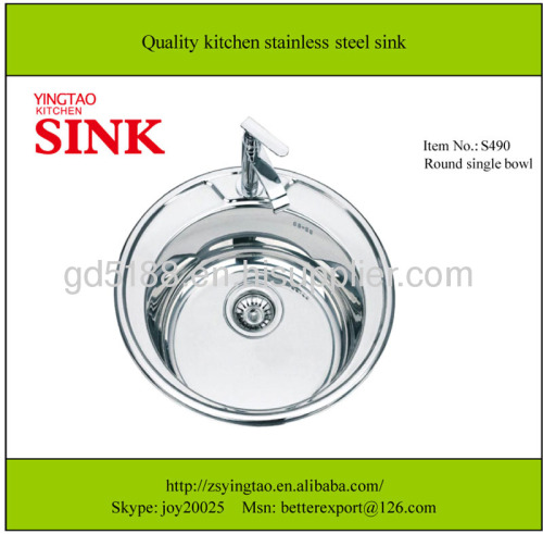 Single bowl kitchen sink round Russian Ukraine style