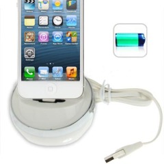 8-Pin Charging Docking Station for iPhone 5 (White)