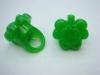 Green Non - Toxic Light - Up Shamrock Ring / Flashing LED Rings For Promotion Gifts