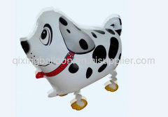 walking dog pet foil balloon