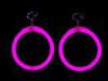 Waterproof Round Pink 6&quot;, 15 * 160mm Glow Earring For Children Camping, Banquet, Festival