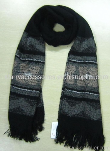 Acrylic jacquard woven scarf