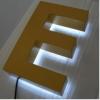 brush stainless steel channel letter with back LED lighting