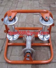 Cable roller, galvanized,Cable roller with ground plate