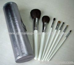 7PCS White Make up Kit brush with Copper ferrule