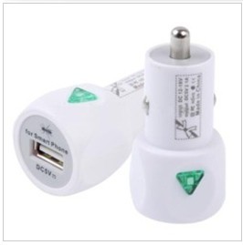 USB Mini Car Charger with Power Switch for iPhone and ipad