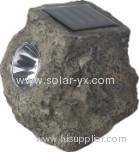 Resin solar stone light