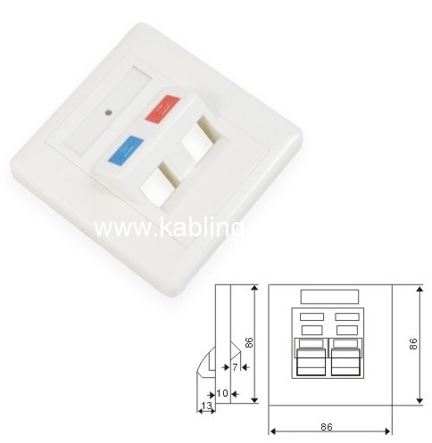 Angle 86 Type Wall outlet Faceplate