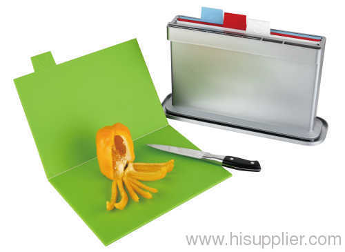 4pcs set chopping board with water pan, one side knife shelves (folding and un-folding each 2pcs)