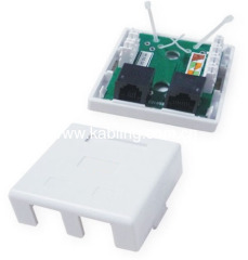 RJ45+RJ 11 Surface Mount Box With keystone Jack