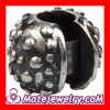Oxidized 925 Sterling Silver Studded Stopper Clip Beads Fit european