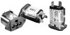 Compact RFI Line Filters with DC Inlet Connector. Flange Mount and Snap-In