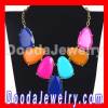 Colorful Chunky Resin Beads Teardrop Collar Necklace Wholesale