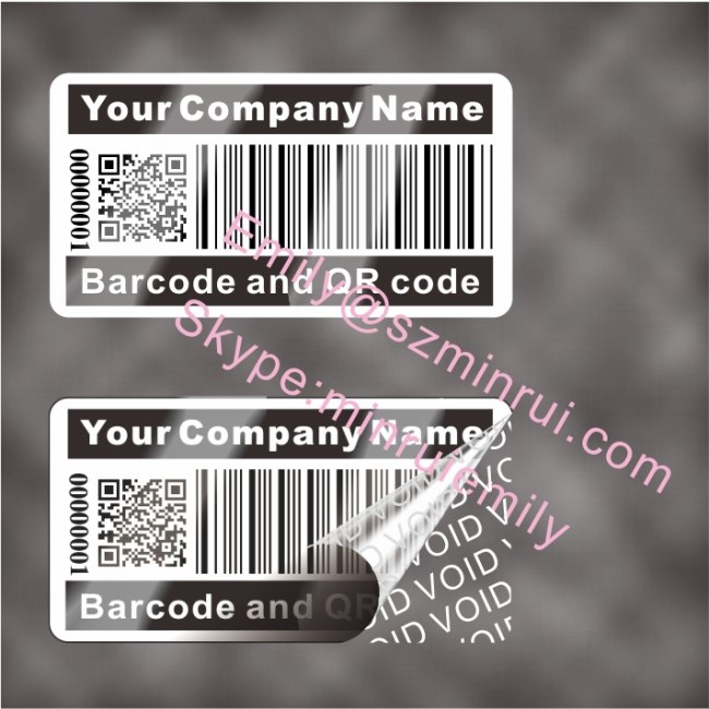 QR code VOID Labels from China manufacturer - Shenzhen Minrui Adhesive ...