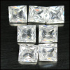 Grade AAAAA cubic zirconia gemstones white and Square princess cut shape