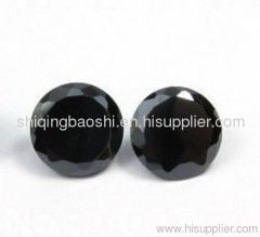Grade AAAAA cubic zirconia gemstones Black and Round shape