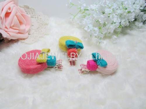 Children Hair accessories, Children Hair ornament Fancy Handmade BYFJ1101 Candy Fabric Hair Clip, Hairpin, Hair Grip,