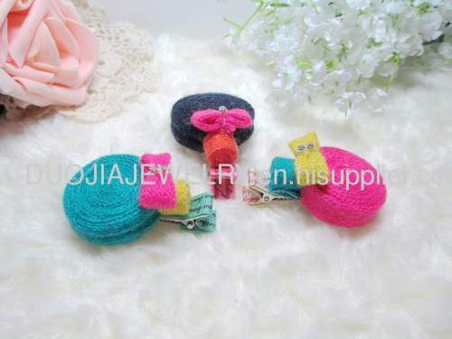 Children Hair accessories, Children Hair ornament Fancy Handmade BYFJ1101 Candy Fabric Hair Clip, Hairpin, Hair Grip,