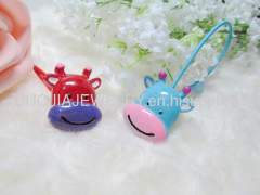 Children Hair accessories, Children Hair ornament DBFS1115 Dairy Cattle Shape Hair Rubber Band Hair Elastic Band