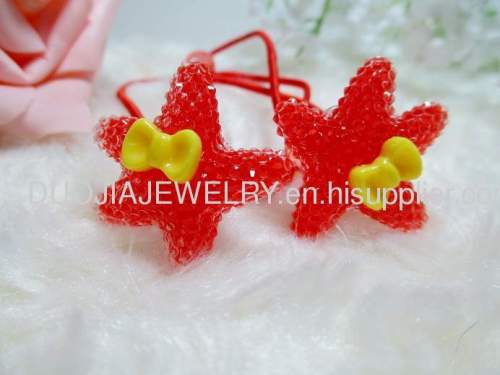 Children Hair accessories, Children Hair ornament DBTS1103 Lovely Starfish Hair Rubber Bands /Hair Elastic Band