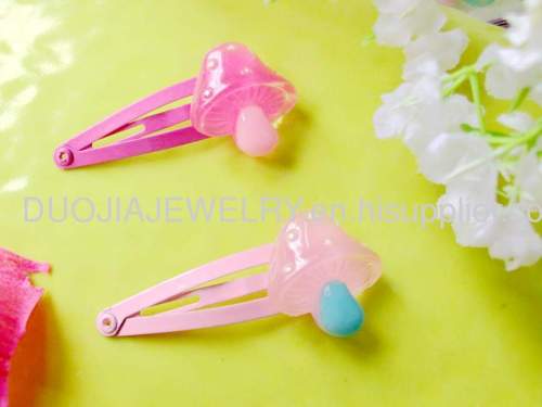 Children Hair accessories, Children Hair ornament ZBBJ009 Mushroom Shape BB Hairpin/Hair Clip/Hair Grip for girls