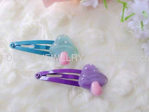 Children Hair accessories, Children Hair ornament ZBBJ009 Mushroom Shape BB Hairpin/Hair Clip/Hair Grip for girls