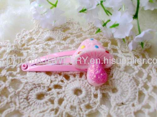 Fancy Handmade ZBBJ021 Cute Mushroom Shape BB Hairpin/Hair Clip/Hair Grip for girls