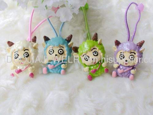 Handmade DFS011 Lovely Cartoon Hair Rubber Band with Resin Design Children Hair accessories, Children Hair ornament