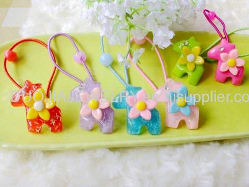 New Style Handmade DFS013 Lovely Horse Shape Resin Hair Rubber Band Children Hair accessories, Children Hair ornament