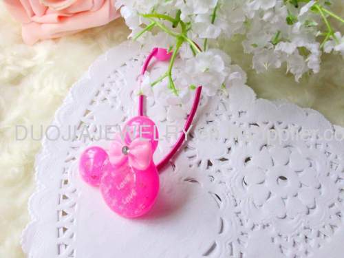 Handmade DFS015 Lovely Mickey Head Shape Resin Hair Rubber Band Children Hair accessories, Children Hair ornament