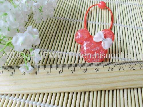 Handmade DFS015 Lovely Mickey Head Shape Resin Hair Rubber Band Children Hair accessories, Children Hair ornament