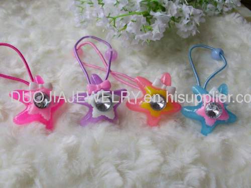 Handmade DFS026 Starfishe Resin Hair Rubber Band /Hair Elastic Band Children Hair accessories, Children Hair ornament