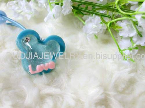 Children Hair accessories, Children Hair ornament Handmade DFS027 Lovely Mickey Shape Resin Hair Rubber Band