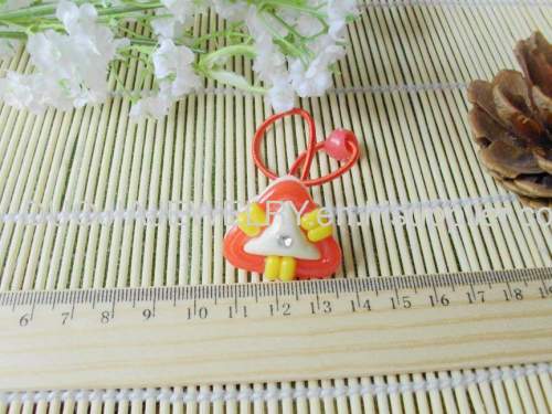 Children Hair accessories, Children Hair ornament DFS028 Lovely Triangle Resin Hair Rubber Band /Hair Elastic Band