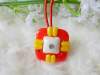 Children Hair accessories, Children Hair ornament DFS031 Square Shape Resin Hair Rubber Band /Hair Elastic Band